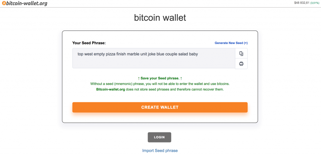 crypto wallet without verification