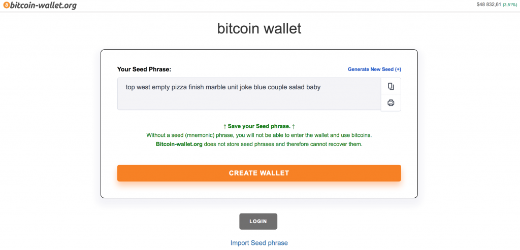 Anonymous Bitcoin Wallet without Verification, KYC, ID