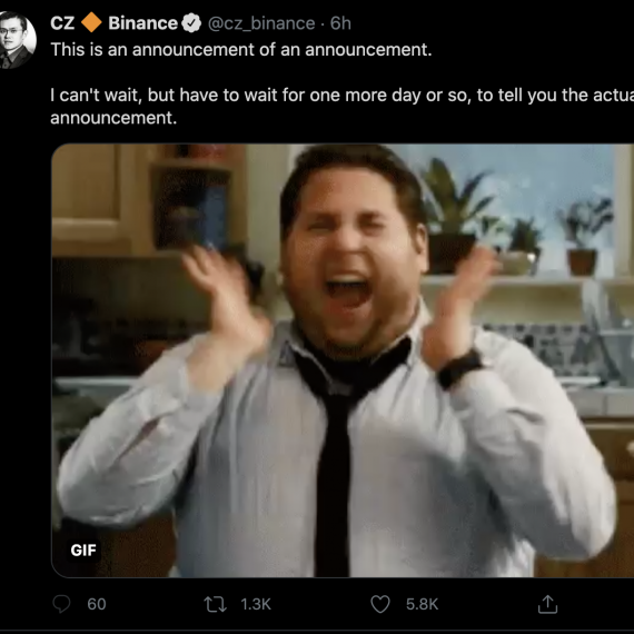 Binance CZ tweet BNB