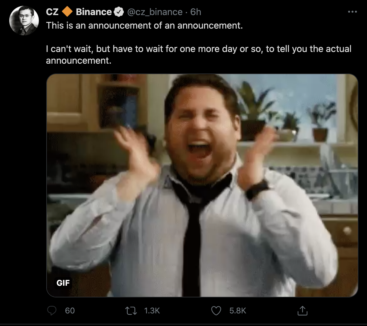 Binance CZ tweet BNB