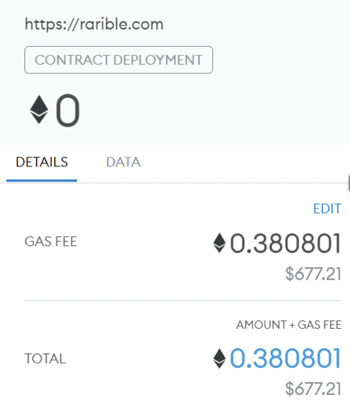 how much does minting an nft cost?