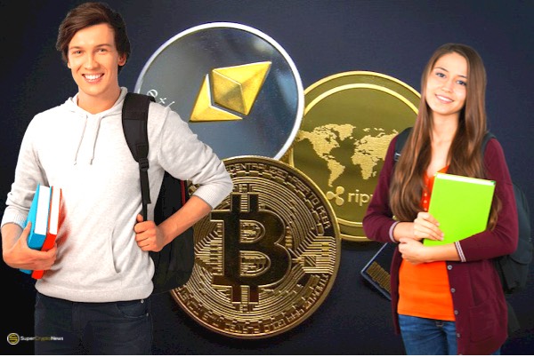 Students study crypto